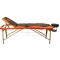 Массажный стол Atlas Sport 70 см складной 3-с деревянный чёрно-оранжевый