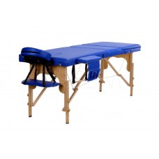 Массажный стол Atlas Sport 70 см складной 3-с деревянный синий