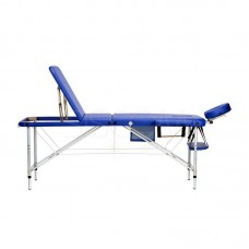 Массажный стол Atlas Sport складной 3-секц 70 см алюминиевый синий