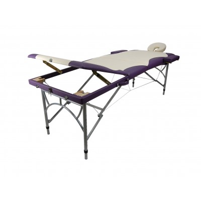 Массажный стол складной 3-с ал Atlas sport кремово-бордовый фото