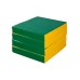 Мат № 11 (100 х 100 х 10) складной 4 сложения "КМС" зелёно/жёлтый 1 фото