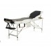 Складной 3-х секционный алюминиевый массажный стол RS BodyFit, чёрно-белый 3 фото