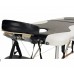 Складной 3-х секционный алюминиевый массажный стол RS BodyFit, чёрно-белый 2 фото