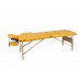 Складной 3-х секционный деревянный массажный стол RS BodyFit, жёлтый 1 фото