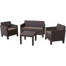 Комплект мебели Orlando small table set, коричневый