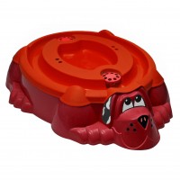 Песочница-бассейн "Собачка с крышкой" 432 красный с красной крышкой
