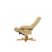 Массажное кресло с пуфом Calviano TV Relax (белое) 4 фото