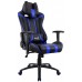 Офисное кресло Aerocool AC120 AIR-BB черно-синий с перфорацией фото