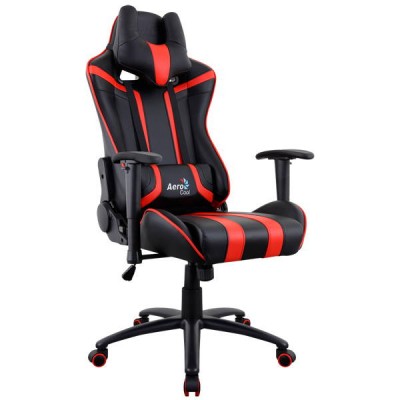 Офисное кресло Aerocool AC120 AIR-BR черно-красный с перфорацией фото