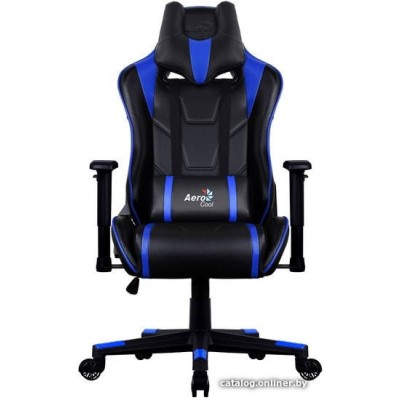 Офисное кресло Aerocool AC220 AIR-BB черно-синий с перфорацией фото