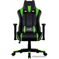 Офисное кресло Aerocool AC220 AIR-BG черно-зеленый с перфорацией