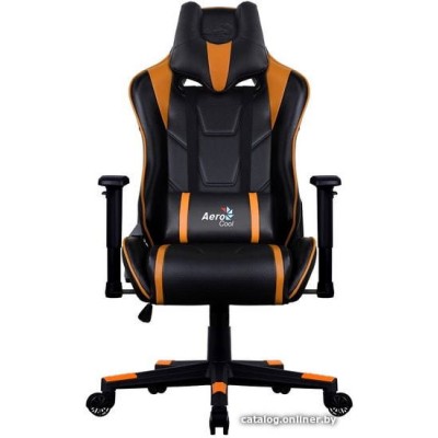 Офисное кресло Aerocool AC220 AIR-BO черно-оранжевый с перфорацией фото