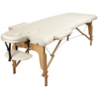 Массажный стол Atlas Sport складной 2-с деревянный кремовый