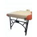 Складной 2-х секционный алюминиевый массажный стол BodyFit, бежево-оранжевый (70 см) 1 фото