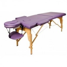 Массажный стол Atlas Sport 60 см складной 3-с деревянный + сумка в подарок (фиолетовый)