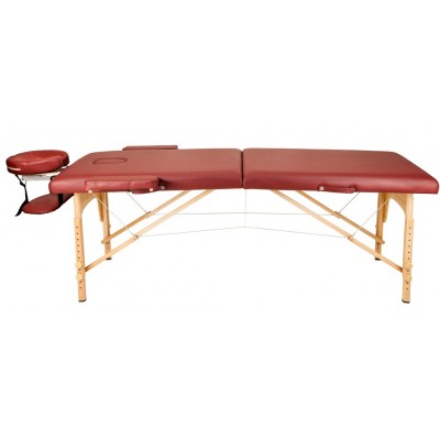 Массажный стол Atlas Sport 70 см складной 3-с деревянный (бургунди) фото