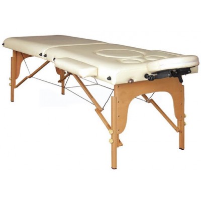 Массажный стол для беременных Atlas Sport 70 см складной 2-с деревянный (бежевый) фото