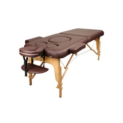 Массажный стол для беременных Atlas Sport 70 см складной 2-с деревянный (коричневый) фото